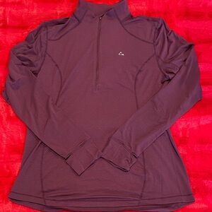 Paradox Women's Long Sleeve Quarter-Zip‎ Top - Deep Purple